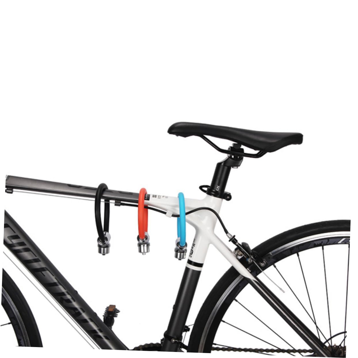 Lucchetto Bici a Cavo in Acciaio, Chiusura Blu in Lega di Alluminio e Pvc | Bike Outdoor e Outdoor Riding, Spazio Bloccabile, Facile Blocco, Uso Duraturo