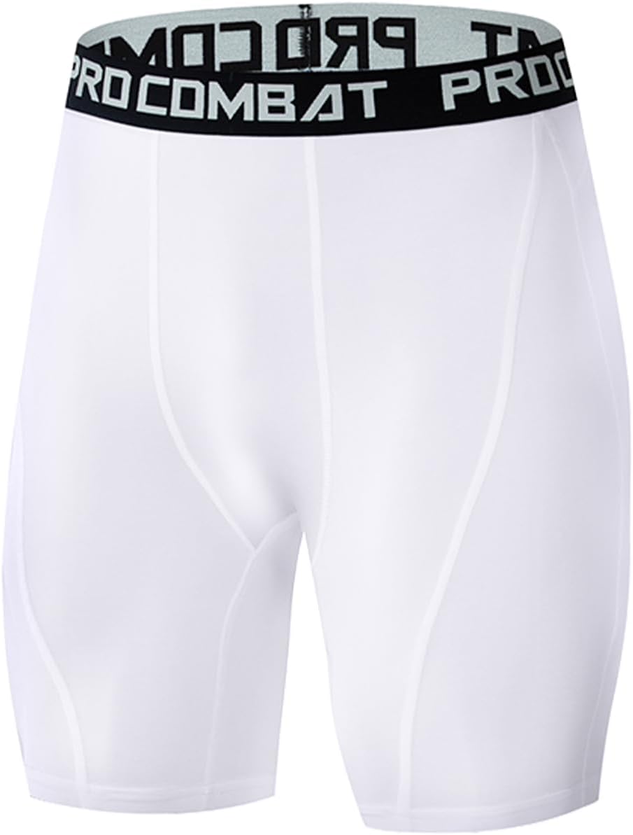 Mens Compression Shorts Running Spandex Tights Bike Sports Base Layer Short Workout Athletic Performance Underwear