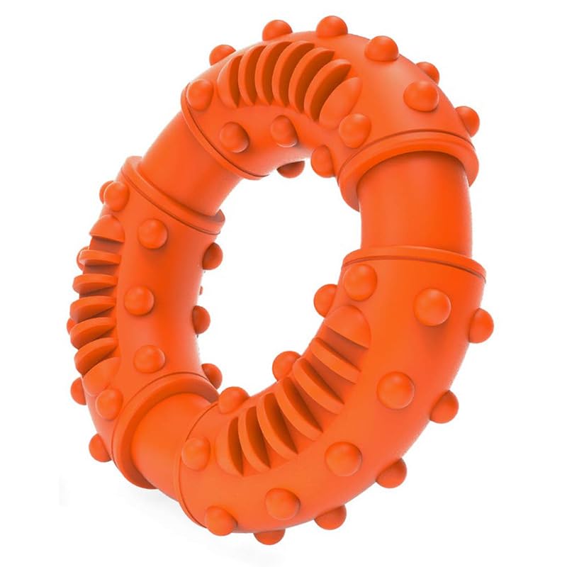 Pet Toy Durable Chew Toy Rubber Toy for Medium and Large Dogs Orange 003