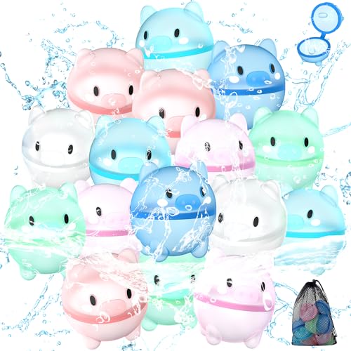 DBPBToU 8/12/16 Stück Wasserbomben Wiederverwendbar für Kinder Erwachsene, Wasserbomben Selbstschließend, Wasserspielzeug Kinder für Familienspiel Strand Poolparty (16-Stück) DBPBToU 8/12/16 Stück Wasserbomben Wiederverwendbar für Kinder Erwachsene, Wasserbomben Selbstschließend, Wasserspielzeug Kinder für Familienspiel Strand Poolparty (16-Stück)