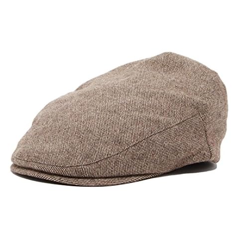 Born to Love Flat Scally Cap Boy's Tweed Page Boy Newsboy Baby Kids Driver Cap Hat SM 52 CM Brown tan Cover
