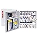 First Aid Only 746005 SmartCompliance 50-Person ANSI 2021 A and OSHA Compliant First Aid Cabinet for Restaurant Kitchen, Cafeteria, and Other Food Service Venues, Large Metal Cabinet