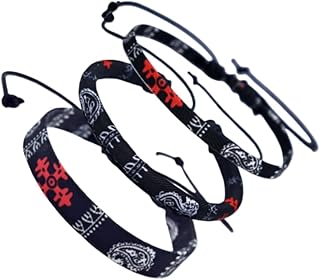 3 Pieces Keffiyeh Bracelets for Women and Men – Handmade Adjustable Woven Fabric Friendship Jewelry, Boho Unisex Bracelets, Trendy Handcrafted Accessories Gift Set
