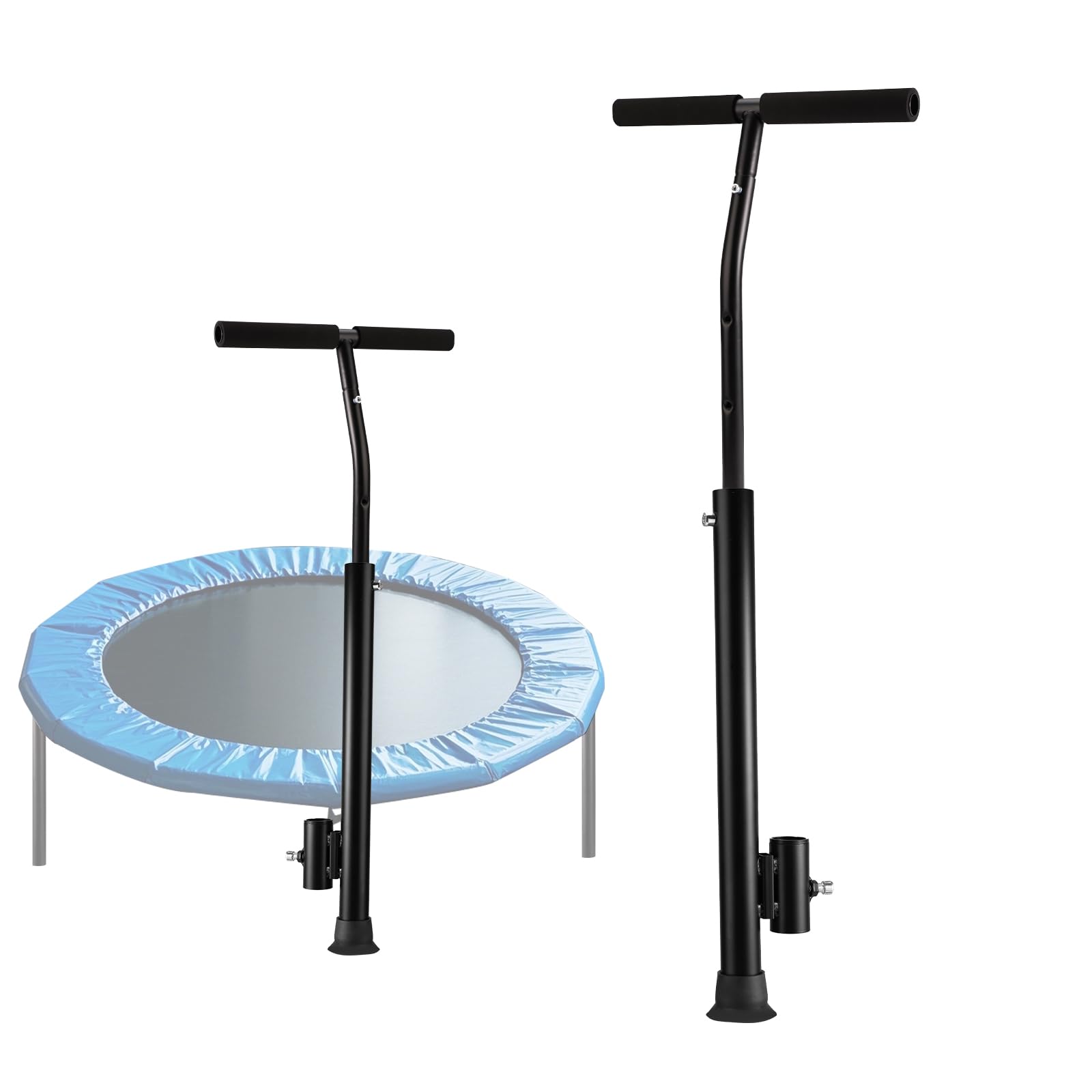 Lyreh Rebounder Handle Bar, Adjustable Length Stable Soft Foam Surface Fitness Trampoline Handle Bar Only for Adults Straight Legs Within 0.98 Inches in Diameter (Trampoline not Included)