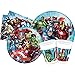 Ciao- Kit Mesa Fiesta Party Marvel Avengers Mighty para 8 personas (44 piezas: 8 platos de papel Ø23cm, 8 platos de papel Ø20cm, 8 vasos de plastico 200ml, 20 servilletas de papel 33x33cm), Y4951