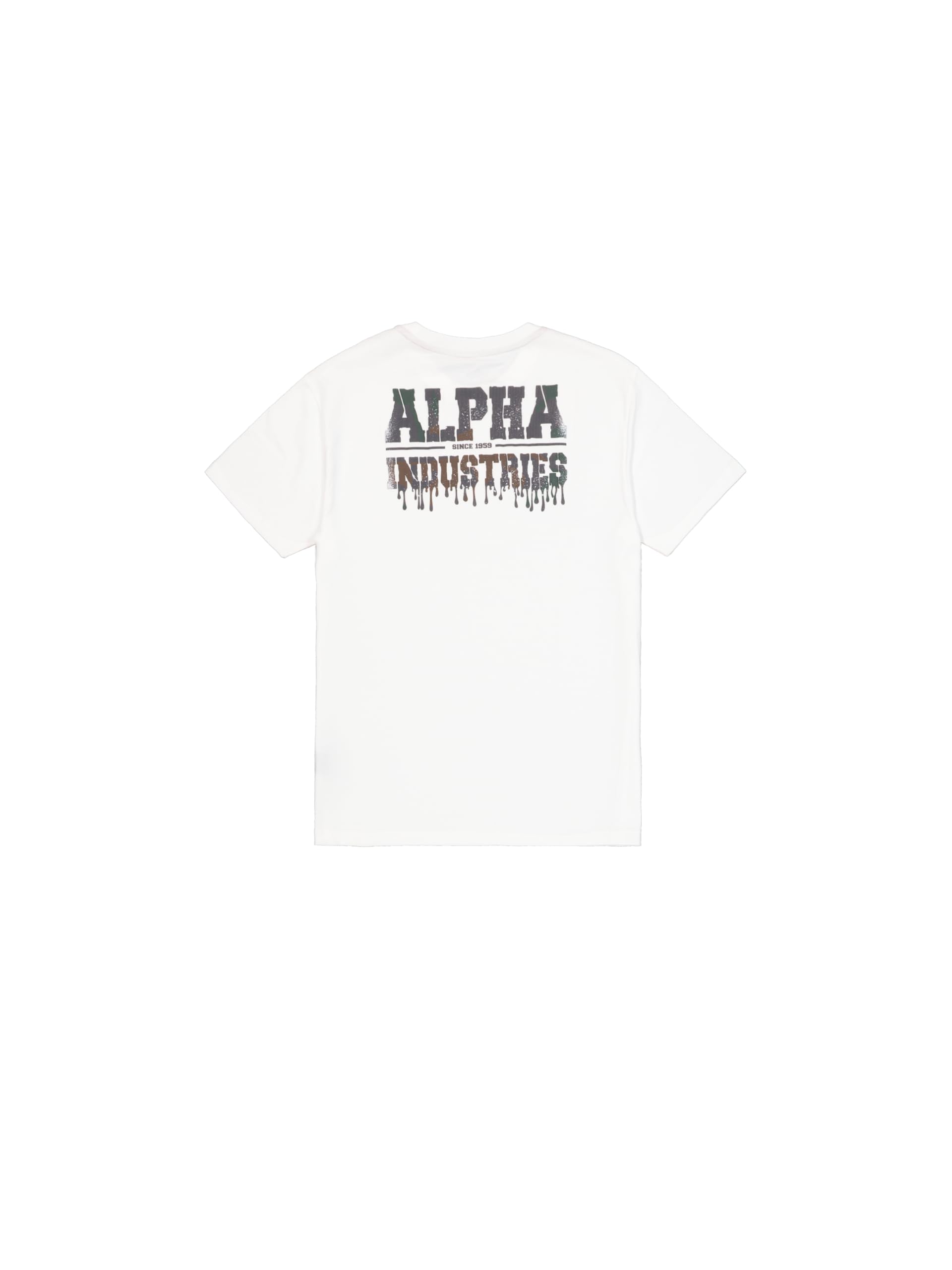 Alpha Industries - Camiseta para Hombre Dripping Camo Backprint (Paquete de 1)