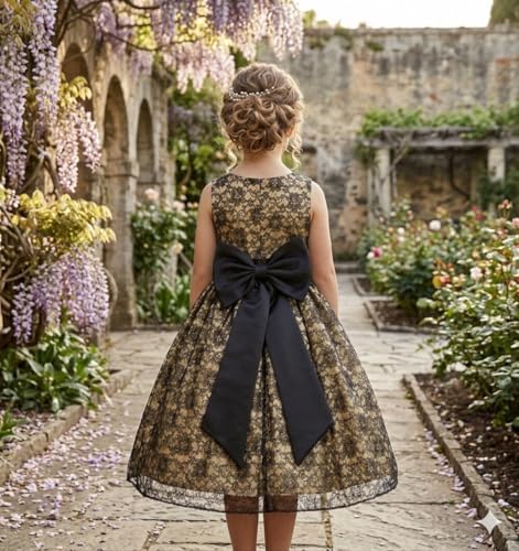 Image of Baby Girl's Poly Satin Flower Net Summer Knee Length Frock Kids Wear Birthday Dress