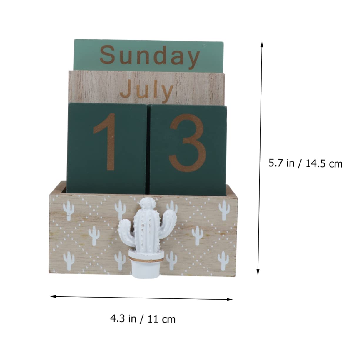 TEHAUX Calendario da Scrivania in Legno Naturale Blocchi Mobili Riutilizzabili, Calendario Scrivania per Ufficio e Casa, Decorazione Rustica Artigianale per Organizzazione Quotidiana