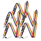 ABOOFAN 5 Correas para Teléfono Móvil Arcoíris Desmontables Cierre de Langosta, Cordón Multifuncional de Poliéster para Cámara, Llavero y Porta Credenciales, Accesorios DIY para Uso