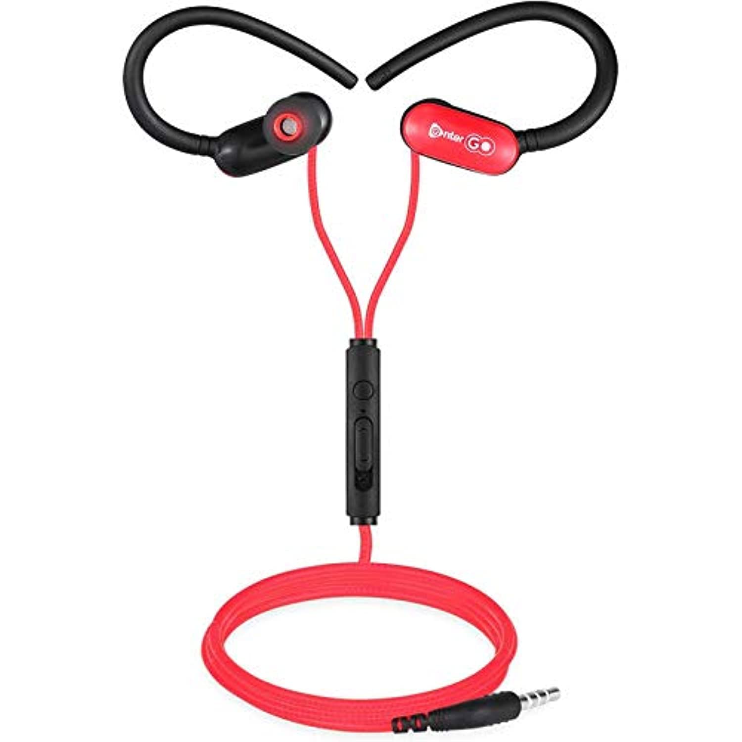 Enter Go - Jam Amaze X1 Sports Style Premium Earphone with Mic and HD Bass Red, Wired