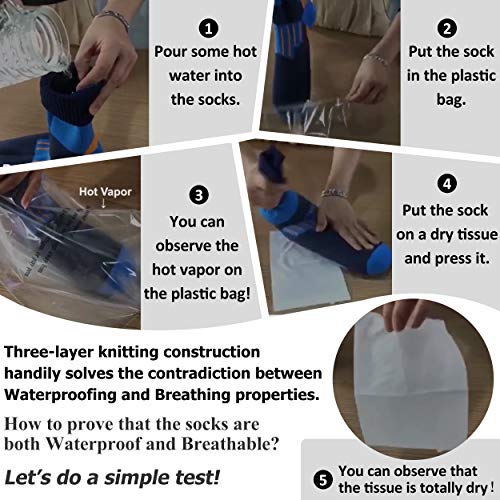 Image of RANDY SUN Waterproof Breathable Socks, [SGS Certified] Unisex Novelty Skiing Trekking Hiking Wading Trail Socks