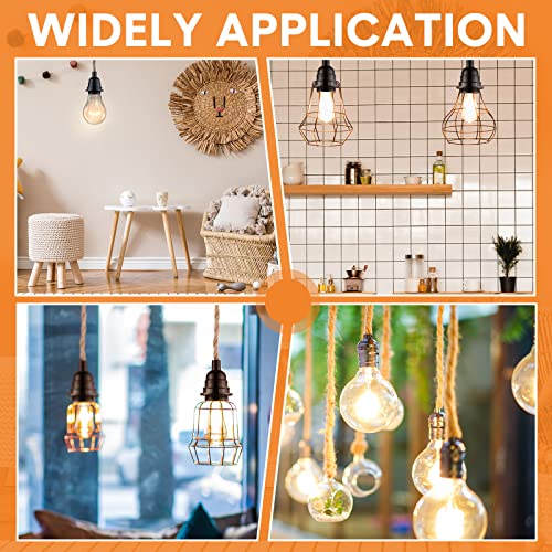9 Pcs 15 Feet Pendant Light Cord, Plug in Pendant Light Cord Kit with Switch, Industrial Vintage Pendant Light Socket Set for E26 E27, Pendant Lamp Farmhouse, Retro Lamp Cable DIY by Tuanse - Image 6