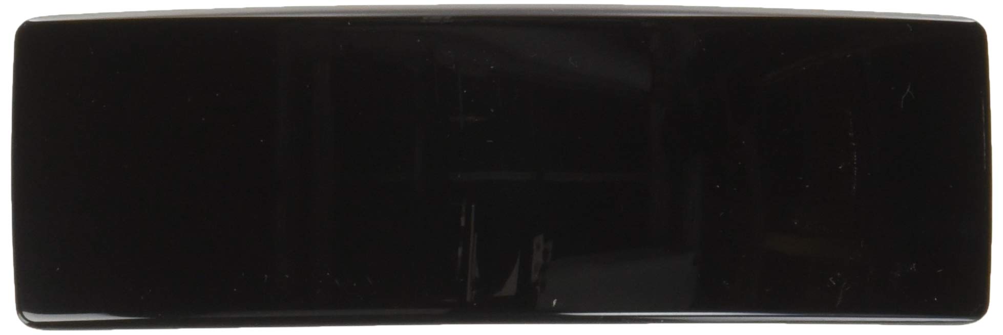 France Luxe Large Rectangle Barrette, Black French Barrette
