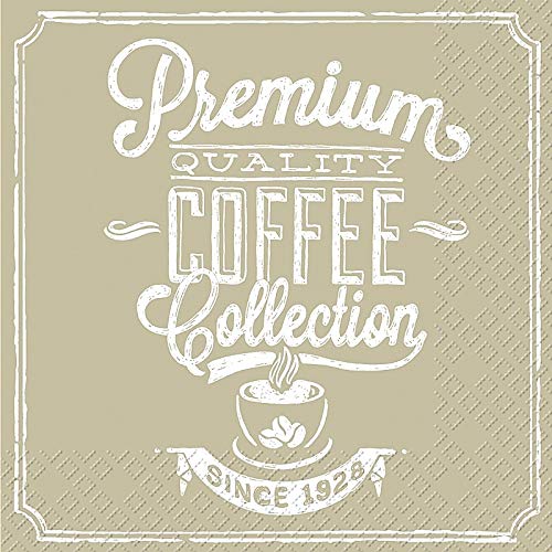 Preisvergleich Produktbild Lunchservietten Design Text"Coffee Collection", Menge 20