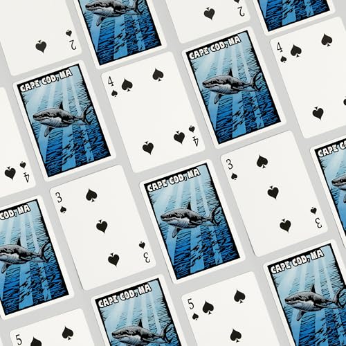 Baraja de Cartas Póker Cape Cod Gran Tiburón Blanco miniatura 4