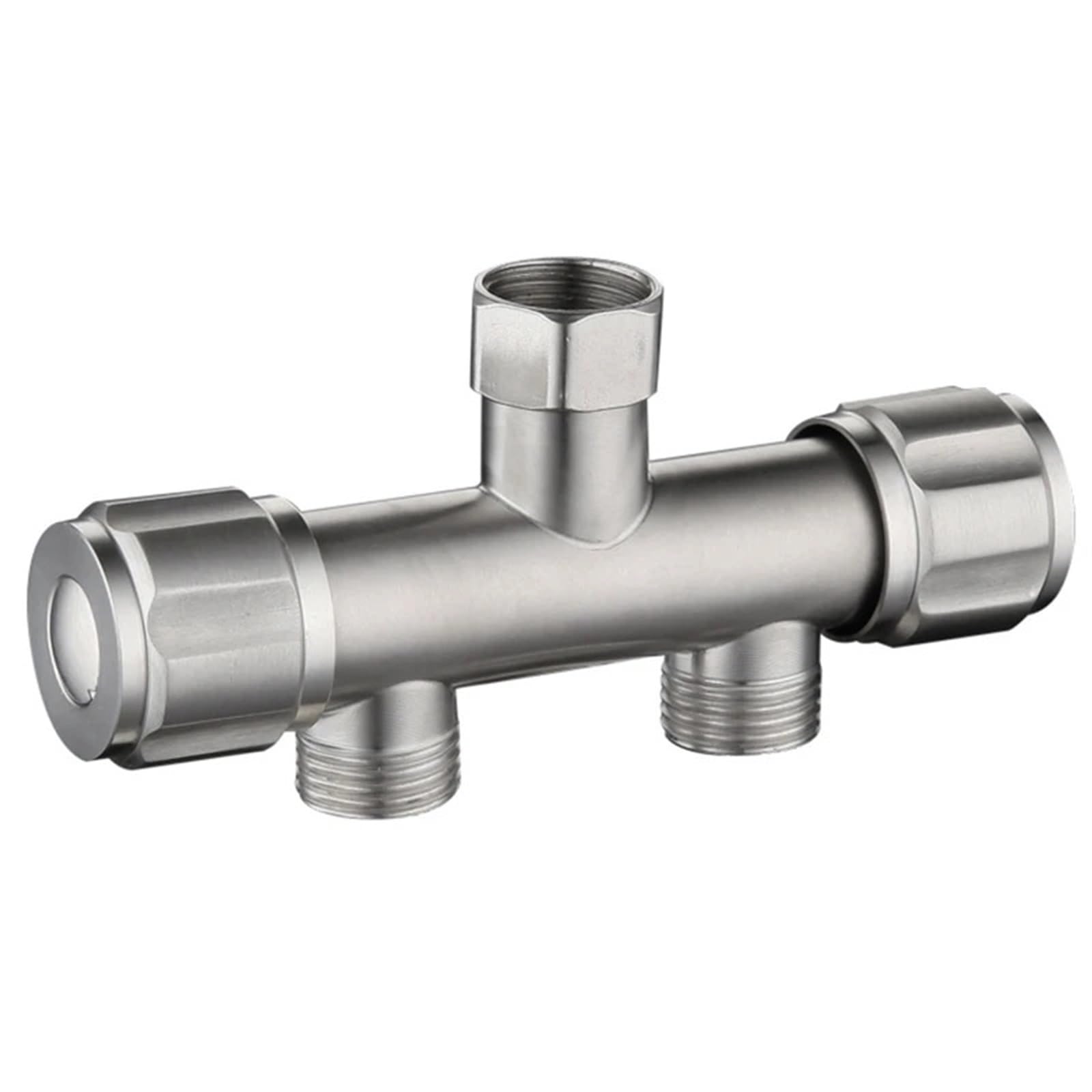 Válvula triangular de acero inoxidable para conectar lavadora y lavabo en zonas compactas