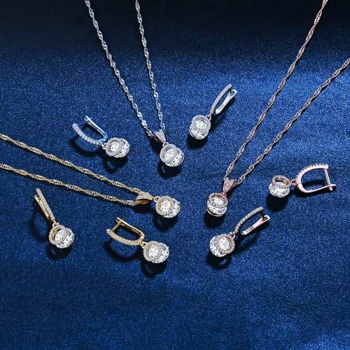 Conjunto de Plata 925 con Circonitas Blancas Elegante para Mujer 4