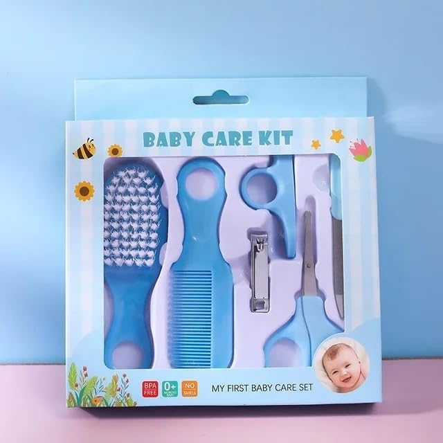 BACHPANA Portable Manicure Grooming Kit For New Born Baby | 10 In 1 Healthcare Accessories Set To Keep Infants & Toddlers Clean Perfect Nursery Gift With Nail, Hair, Ear Grooming Tools For Kids (Blue)-image-11