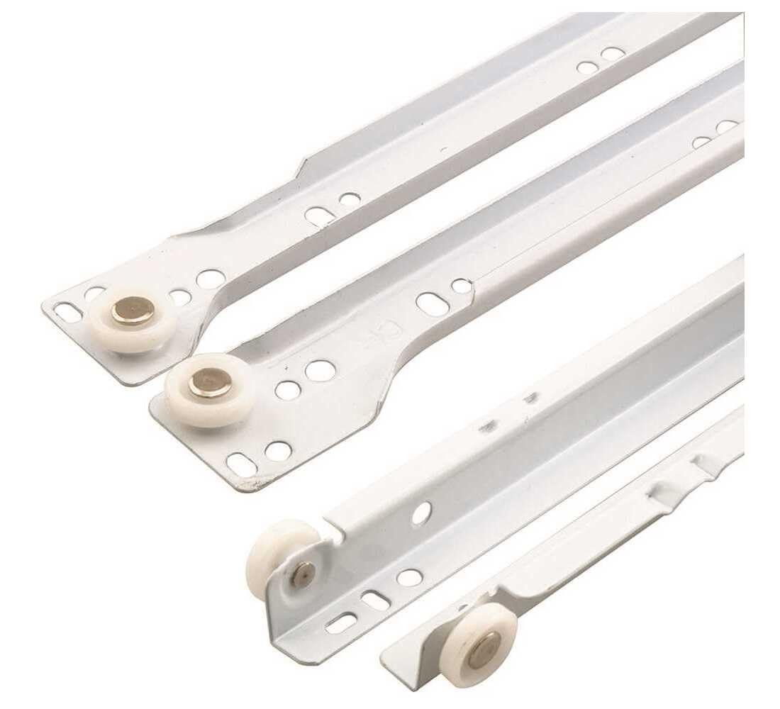 Prime-Line MP7213 Bottom Mount RV and Mobile Home Drawer Slides, White (1 Set)