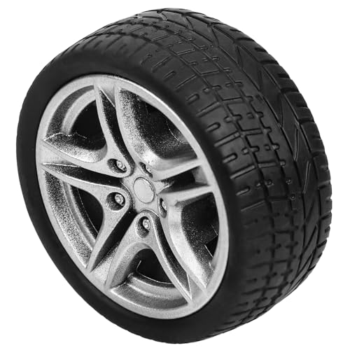 BOXOB 4pcs Toy Car Tires, Realistic Toy Car Wheel Tyres DIY Vehicles Wheel Model Replacement Accessories Part Fit for 0.12 Inch Shaft RC Truck Lover Gift