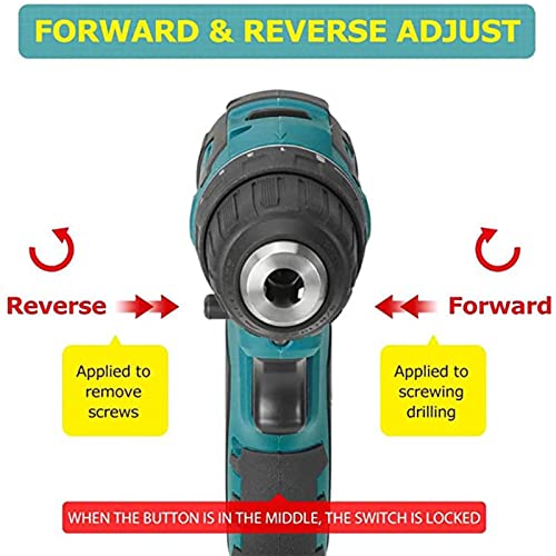 QHYXT Bürstenlose Bohrmaschine 48nm Akkuschrauber Elektroschrauber Bohrer Heimwerker Elektrowerkzeuge für Makita 13mm – Bild 5