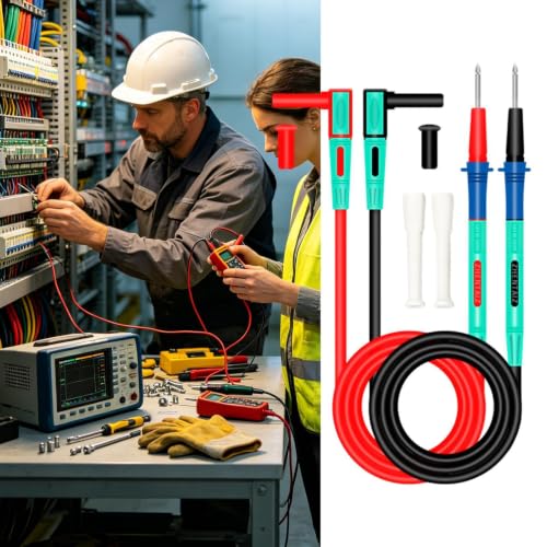 Cables de prueba de multímetro de ejecución pesada para mantenimiento de tensión 2
