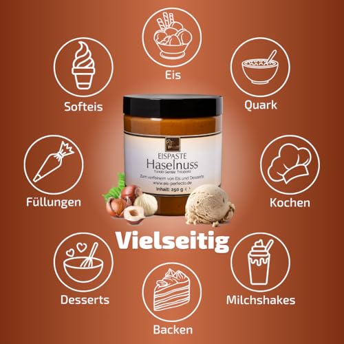 Haselnuss-Eispaste - 100% reine Tonda Gentile Trilobata │ Weltbekannt als "Piemont Haselnuss" │ für die Herstellung köstlicher selbstgemachter Leckereien │ Inhalt: 250 g – Bild 6