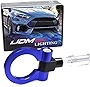 iJDMTOY Blue Track Racing Style Tow Hook Ring Compatible with 2016-18 Ford Focus RS ONLY (Does not fit Regular or ST Models), Made of Lightweight Aluminum