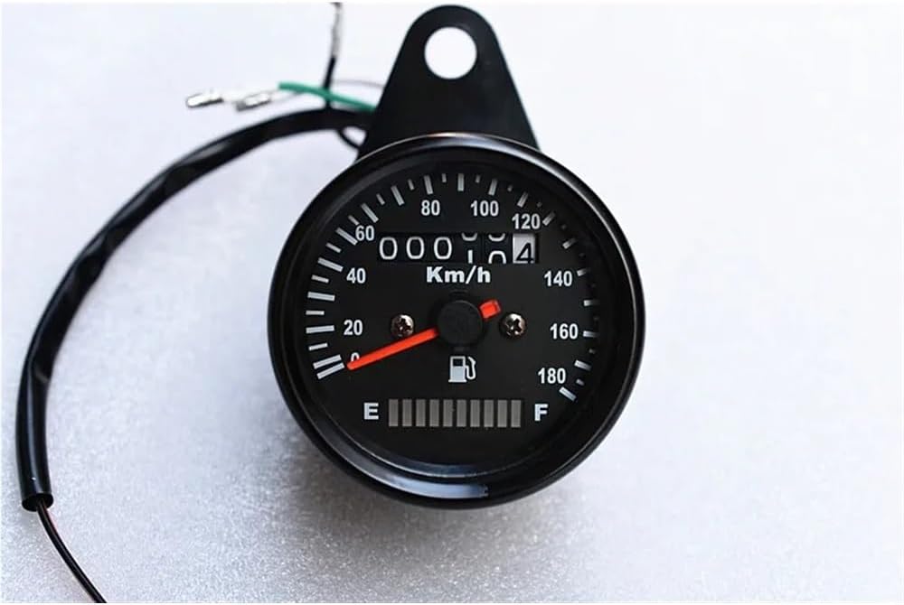 Motorcycle Odometer Gauge Universal Backlight Motorcycle Dual Odometer KM/H Tachometer Gauge Retro Tachometer Autocycle Styling Accessory