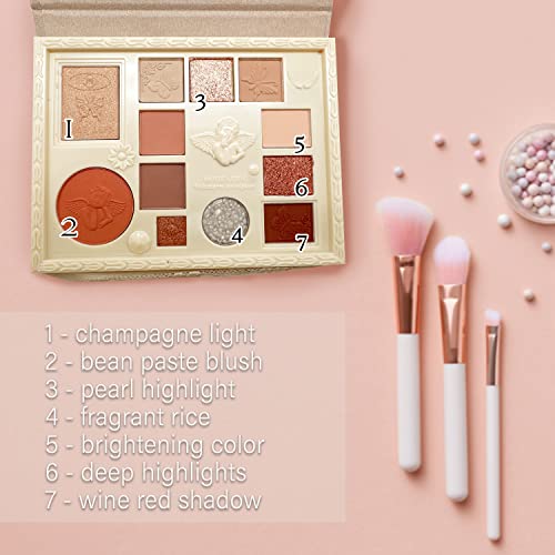 Primo Lines 12 Shades Nude Eyeshadow Palette, Long Lasting Blendable Matte Eyeshadow Palette And Shimmer Eyeshadow Palette Waterproof High Pigmented Portable Naked Eyeshadow Palette For Brown Eyes #TOP4
