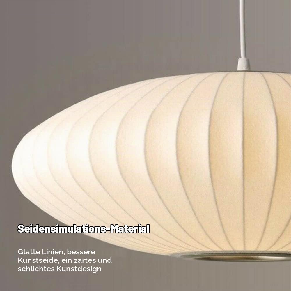 Kronleuchter Single Head Flat Scoop Cocoon Runde Laterne Restaurant Pendelleuchte, Bubble Saucer Lampen im japanischen Stil Pendelleuchte Deckenleuchte Beleuchtung E27