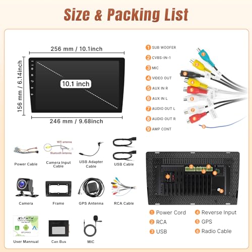 KuTaiTai Android 12 Car Radio for Jeep Wrangler JK Compass Grand Cherokee Dodge Ram 1500 2500 3500 Stereo with Wireless Carplay Android Auto, 10.1" IPS Touch Screen for Jeep Wrangler JK 2007-2018