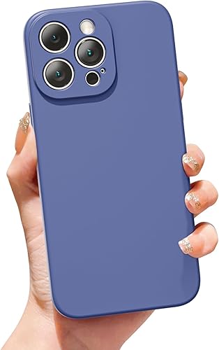 Miniatura 1 de Facweek Funda de silicona líquida compatible con iPhone 14 Pro Max, funda protectora de cuerpo completo, a prueba de golpes, funda delgada para