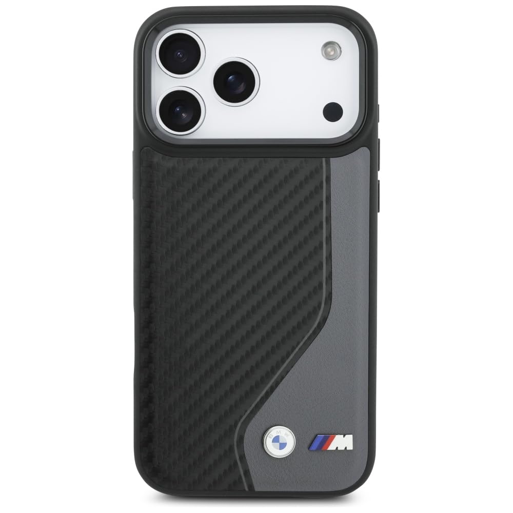 CG MOBILE BMW M Logo carbone compatible avec Mag Safe Coque pour iPhone 17 Pro Max (anthracite)