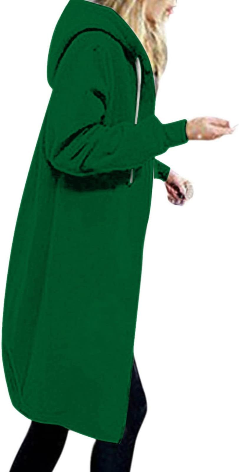 KanzdZip Up Hoodies for Women Oversized 2023 Dressy Casual Long Sleeve Hoodie Sweatshirts Fashion Solid Hoodies Overcoat