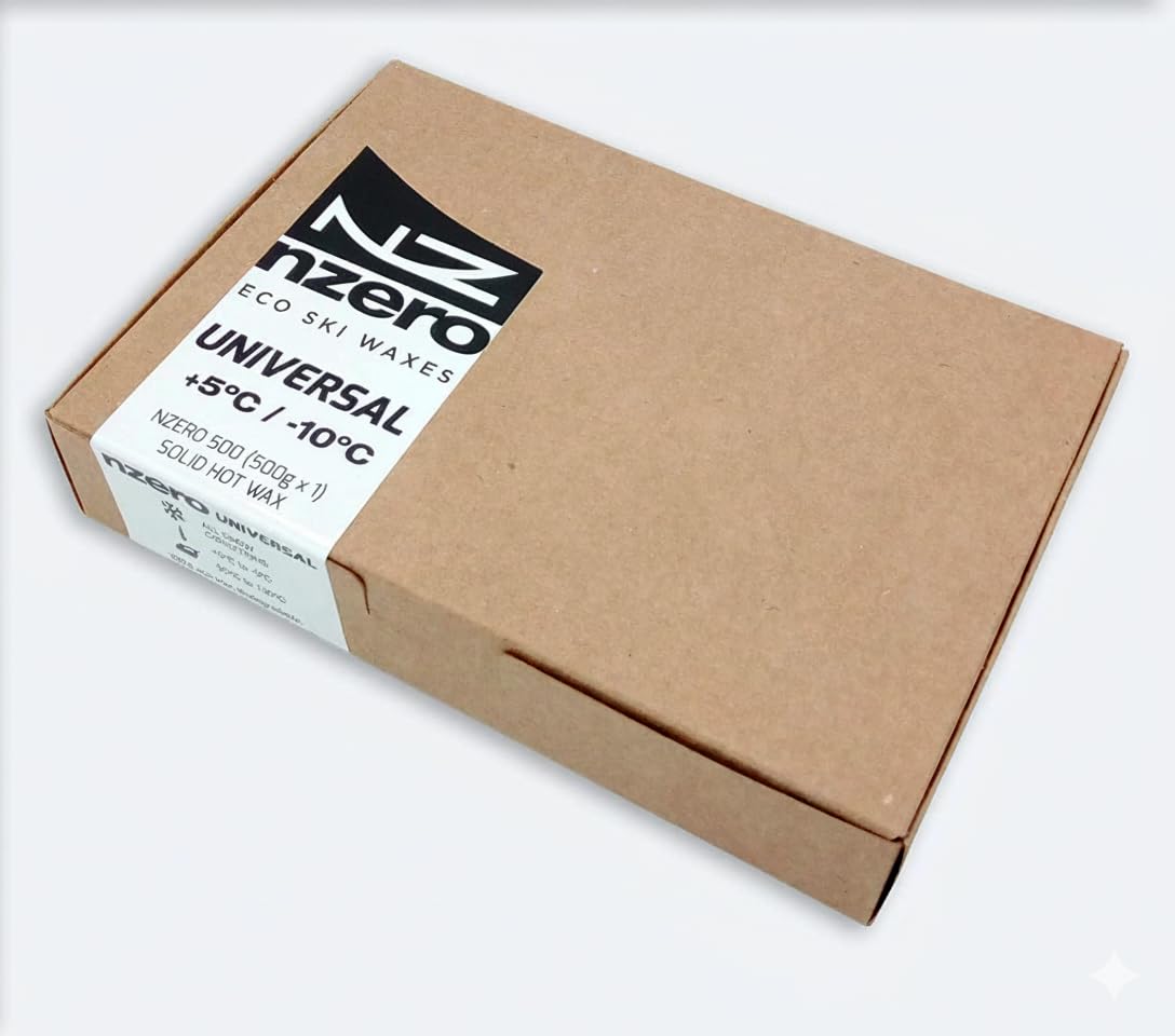 NZEROWAX - Blocco di sciolina Organica per Sci e Snowboard 500g