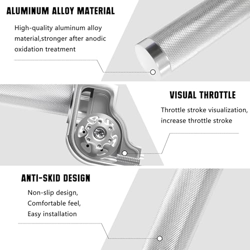 Image of Motorcycle Throttle Assembly,7 /8 inch Quick Twist Throttle Grips with Throttle Cable Aluminum Alloy Universal for CRF KLX SSR TTR 110 125 150 250cc Dirt Pit Bike ATV Mini Bike