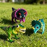 Natelf Dinosaur Metal Decorative Garden Set of 3, Yard Art Home Sculpture Gifts for Women Men Mom Birthday Gifts, Outside Statues for Lawn Ornaments, Outdoor Decorations