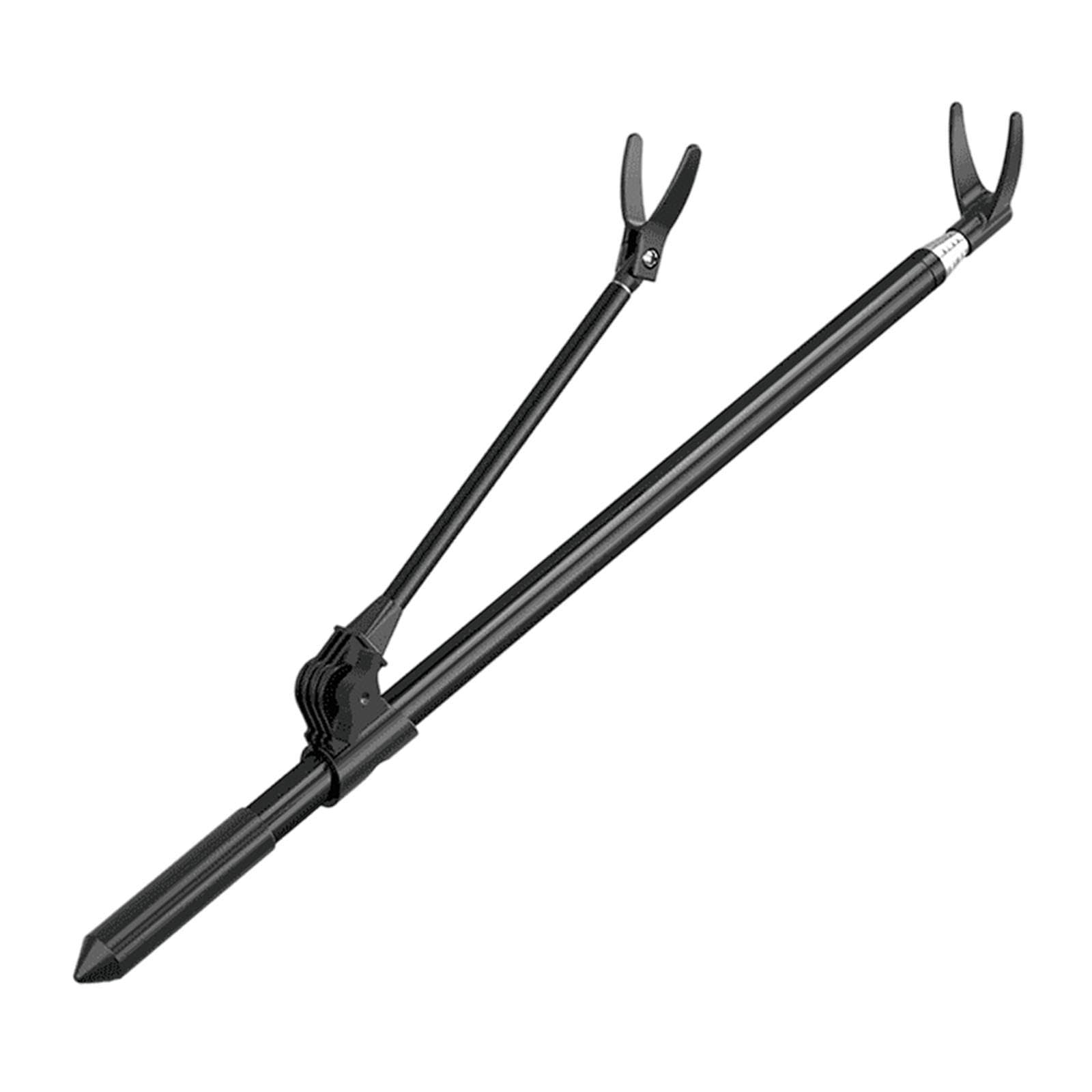NeaxgeandX Fishing Rod Holder 2 M Retractable Adjustable Fishing Pole Rest Bank Fishing Black
