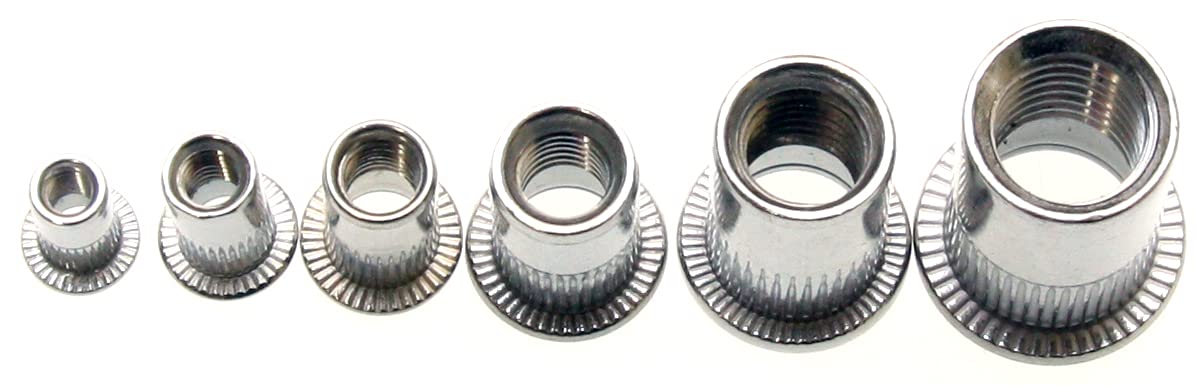 Surtido de tuercas de remaches ciegos de acero inoxidable/cabeza plana, insertos de rosca M3, M4, M5, M6, M8 y M10, 150 piezas