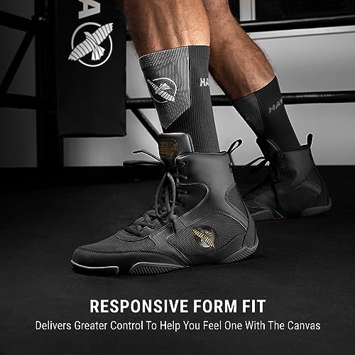 Foto von Hayabusa Pro Boxschuh für Damen und Herren, Schwarz (schwarz), EU 41