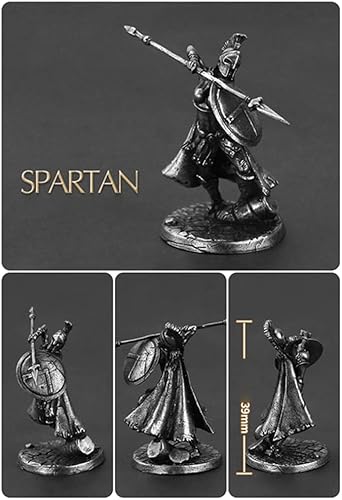 Miniatura 2 de Juguete modelo guerrero griego antiguo, kit de garaje griego espartano de aleación, mini guerrero antiguo, juegos de mesa de estilo griego, ajedrez,