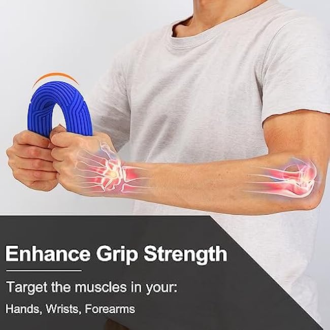 Flex Therapy Bar Strengthener, Tennis Elbow Physical Therapy Bar, Resistance Bar for Golfers Elbow, Tendonitis, Wrist, Forearms Pain Relief