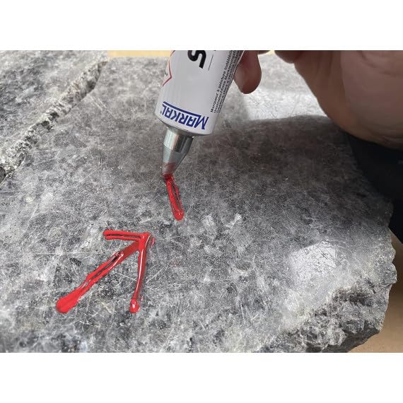 Tubo de pintura indeleble roja con punta de bola STYLMARK (10 uds)