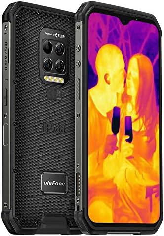 Ulefone Armor 9 Rugged Phones Unlocked, FLIR Thermal Imaging Camera, Endoscoped Supported, Helio P90 8GB + 128GB Android 10, 64MP Camera, 6600mAh, 6.3 inch FHD+ Screen, NFC, OTG, Not Include Endoscope