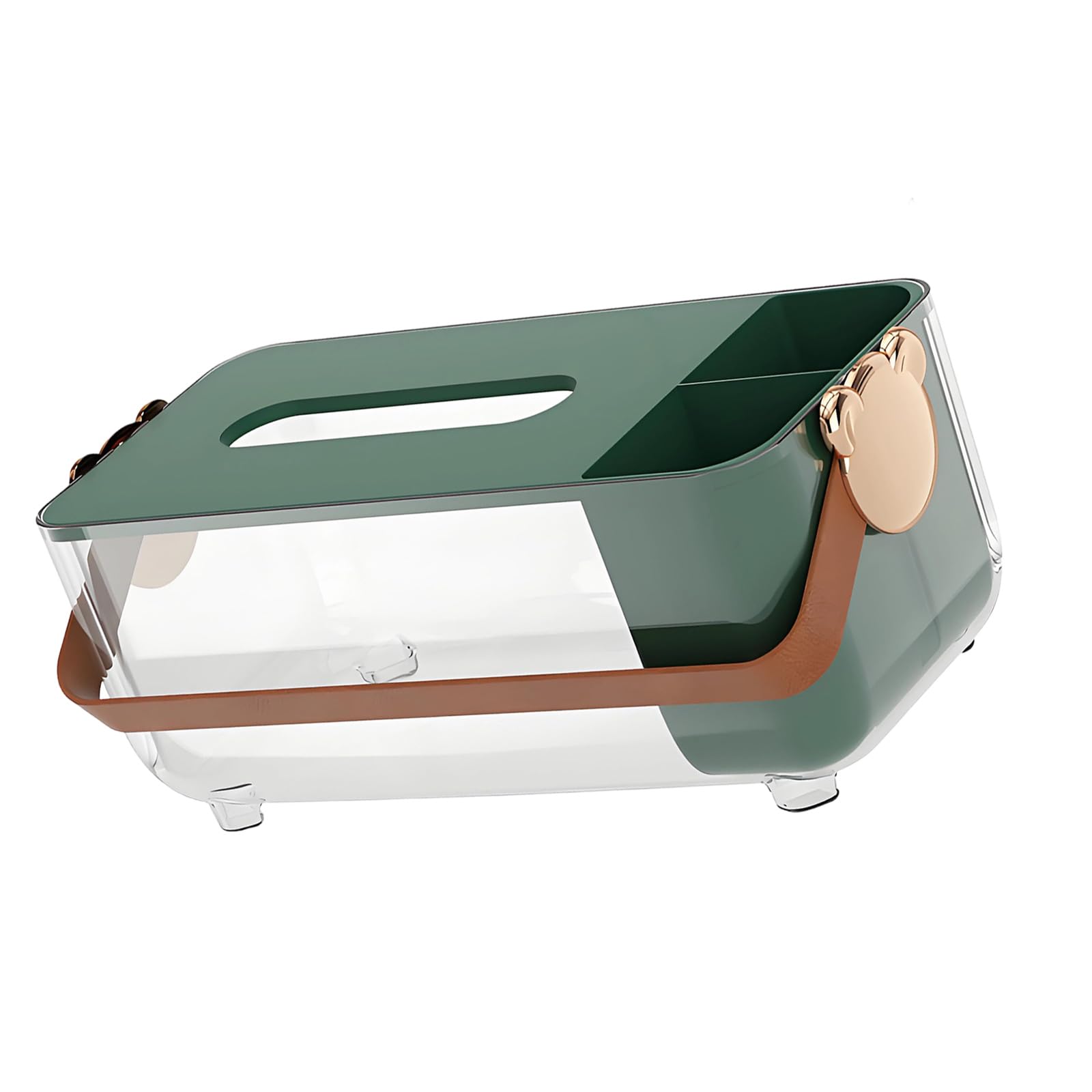 Tsophreniq Modern Dustproof Tissue Dispenser Storage Box for Countertop Clutter Control Paper Towel Dispenser for Kitchen Multifunctional Holder