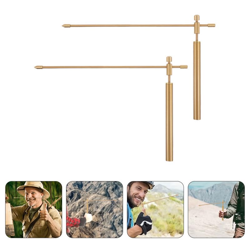 ULTECHNOVO 2 Pcs Pure Copper Dowsing Rods for Water Divining - 21cm L-Shaped Divining for Ghost Hunting, Spiritual Energy Healing & Paranormal Investigation - Portable Water Witching Rods