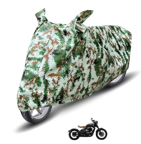 Image of Auto Hub Waterproof Bike Cover Compatible with Jawa Perak Dustproof, UV Protection Two Wheeler Bike Jawa Perak Cover - Forest