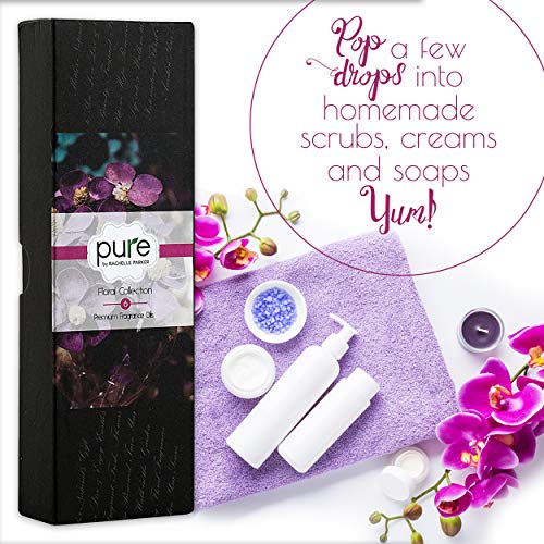 Premium Grade Floral Fragrance Oil Set - Rose, Violet, Jasmine, Freesia, Lilac, Gardenia - Set Of 6 Floral Fragrance Oils 10Ml #TOP1