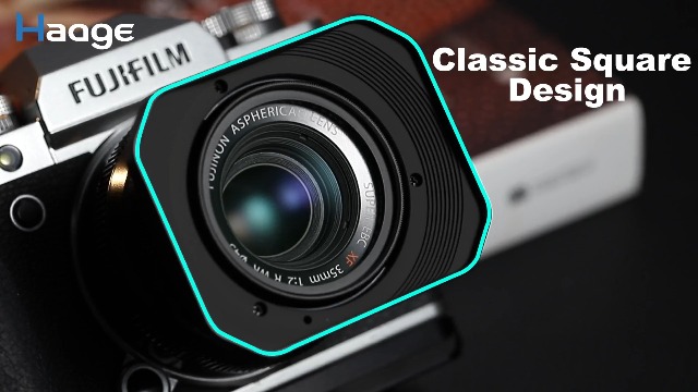 Amazon.com : Haoge Bayonet Lens Hood Metal Squaret for Fujifilm XF
